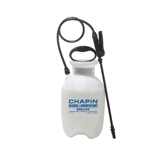 Chapin Bleach and Disinfectant Sprayer, 1 gal, 12 in Extension, 34 in Hose