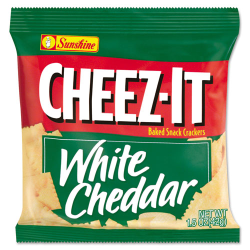 Cheez-It® Cheez-It Crackers, 1.5 oz Single-Serving Snack Bags, White Cheddar, 8/Box