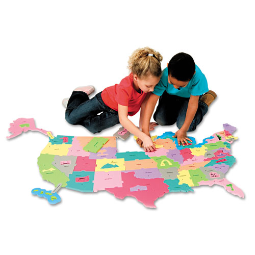 Chenille Kraft Wonderfoam Giant U.S.A Puzzle Map, 73 Pieces