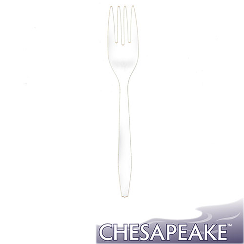 Chesapeake Medium Weight Polypropylene White Fork, Case of 1000