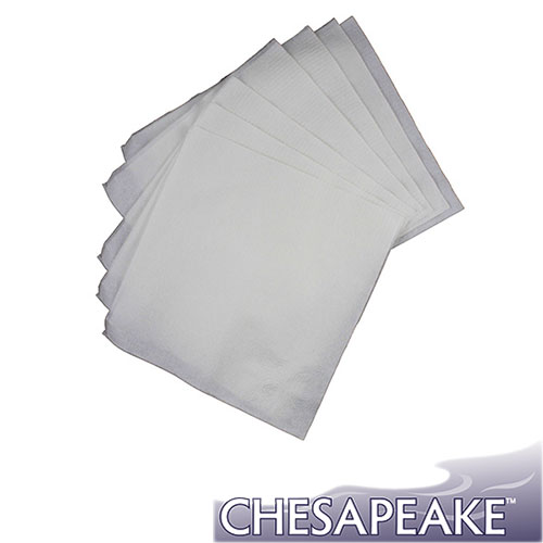 Chesapeake White 1Ply 1/4 Fold Luncheon Napkin, 12 Packs of 500 Napkins
