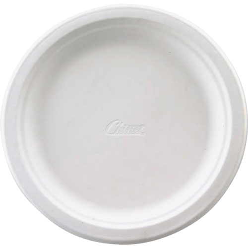 Chinet Recycled 6.75" Paper Plates, White, Pack of 125