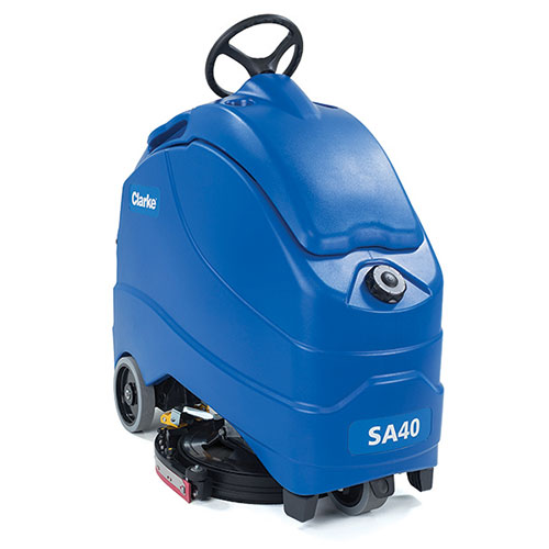 Clarke SA40™ 20D Disc Scrubber, 140 Ah AGM Maint-free Batteries, Onboard Charger, Pad Holder
