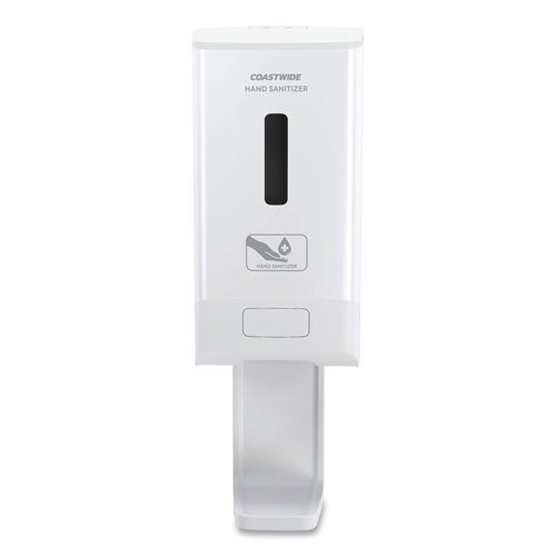 Coastwide Professional™ J-Series Automatic Wall-Mounted Hand Sanitizer Dispenser, 1,200 mL, 6.62 x 4.12 x 13.87, White
