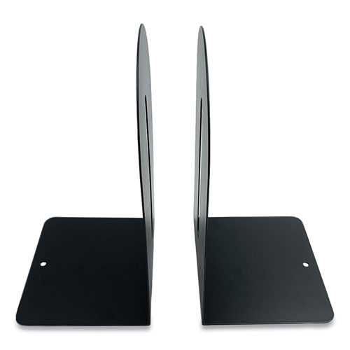 Coin-Tainer Steel Bookends, Fashion Style, 4.75 x 5.5 x 9, Black