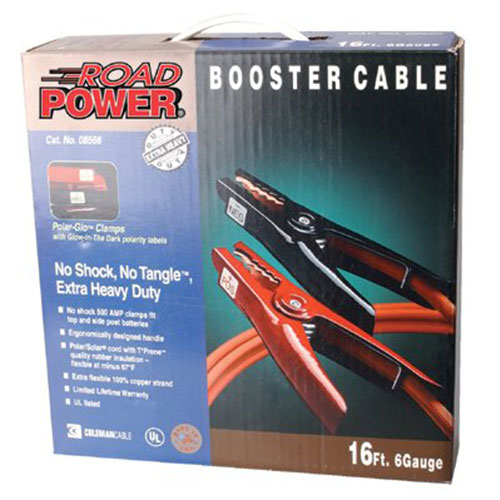 Coleman Cable 20' 4 gauge w/500 Amp Polar Glo™ Booster Cable Clamp
