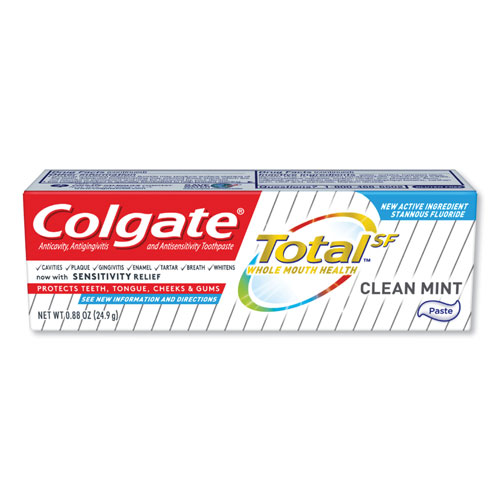 Colgate Palmolive Total Toothpaste, Coolmint, 0.88 oz, 24/Carton