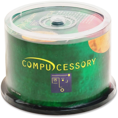 Compucessory CD R, Spindle, Branded, 80 Min/700MB, 48X, 50 Pack