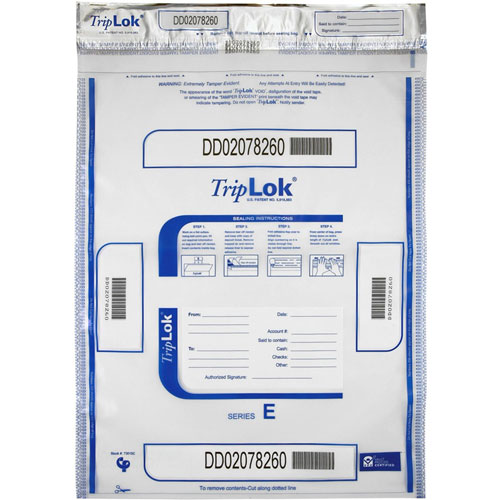 Controltek High-Performing Security Bags - 15" x 20", Clear - Polyethylene - 50/Pack - Cash, Bill, Deposit