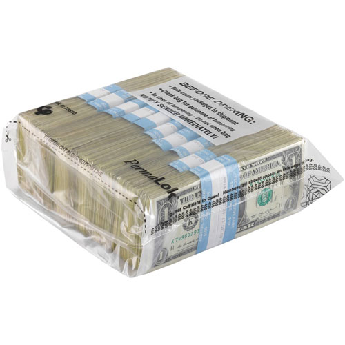 Controltek PermaLOK Bundle Bags - 8" x 9.25", Clear - 250/Pack - Cash, Bill