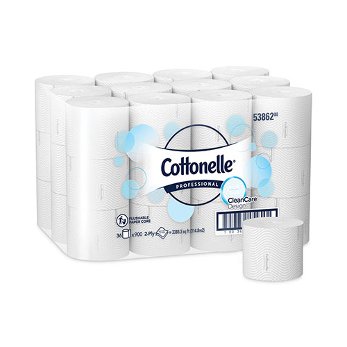 Cottonelle® Clean Care Bathroom Tissue, 2-Ply, White, 900 Sheets/Roll, 36 Rolls/Carton