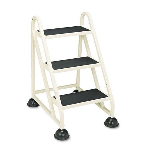 Cramer Industries Stop-Step Ladder, 32.75" Working Height, 300 lbs Capacity, 3 Step, Beige