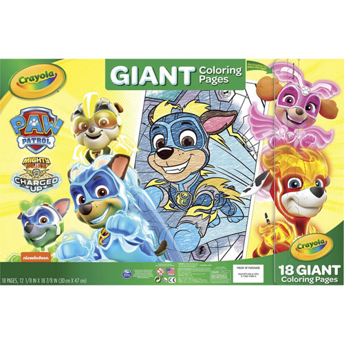 Crayola Nickelodeon's Paw Patrol Giant Pages, Printed, 19.5" x 12.8"0.2", 1Each