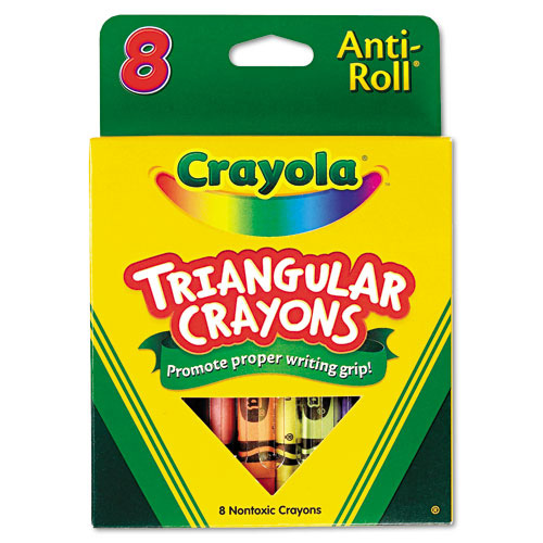 Crayola Triangular Crayons, 8 Colors/Box