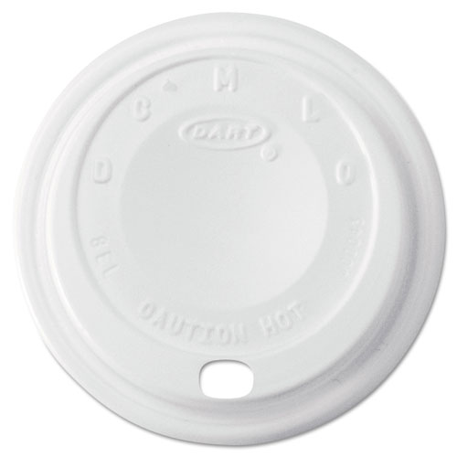 Dart Cappuccino Dome Sipper Lids, 8-10oz Cups, White, 1000/Carton