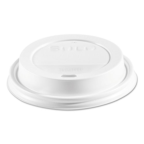 Dart Traveler Cappuccino Style Dome Lid, Polystyrene, Fits 10-24 oz Hot Cups, White, 1000/Carton