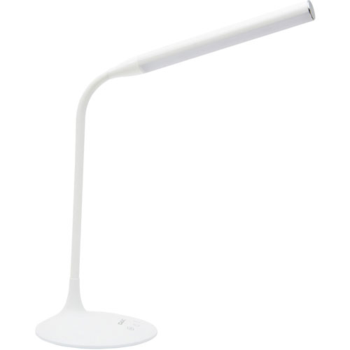 Data Accessories Corp Desk Lamp - 15", - 6 W LED Bulb - Desk Mountable - White - for Office, Home, Dorm