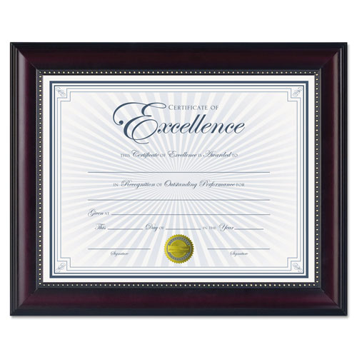 Dax Prestige Document Frame, Rosewood/Black, Gold Accents, Certificate, 8 1/2 x 11