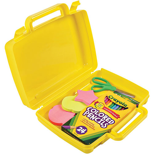 Deflecto Antimicrobial Storage Case Yellow - External Dimensions: 8.6" x 10.2" Depth x 2.7", - Snap-tight Closure - Plastic - Yellow - For Photo, Art/Craft Supplies