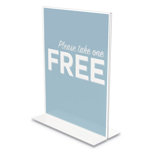 Deflecto Classic Image Stand-Up Double-Sided Sign Holder, 8 1/2" x 11", 12/Pack