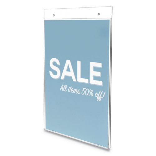 Deflecto Classic Image Wall Sign Holder, 8 1/2" x 11", Clear Frame, 12/Pack