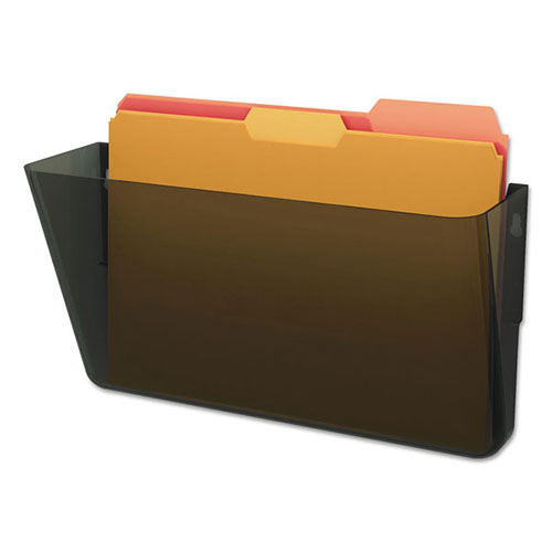 Deflecto DocuPocket Stackable Wall Pocket, Letter, 13 x 7 x 4, Smoke