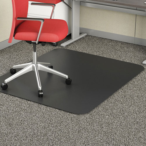 Deflecto Rectangular Chairmat, Low Pile, 45"x53", Black