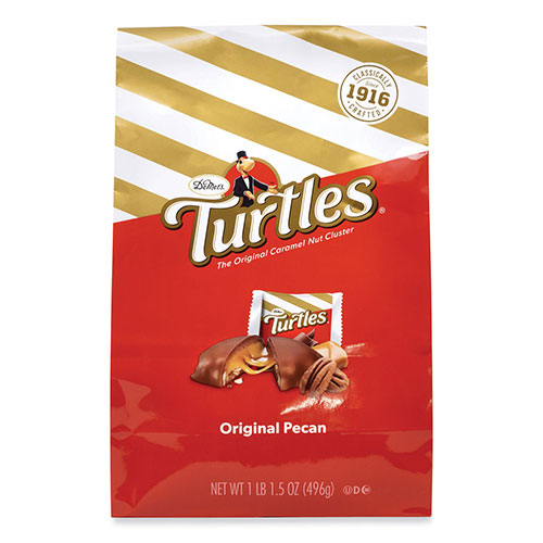 DeMet's Original Turtle Bites, Original Pecan, 1 lb, 1.5 oz Bag