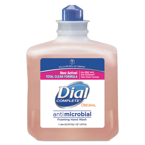 Dial Antimicrobial Foaming Hand Wash, 1000mL Refill, 6/Carton