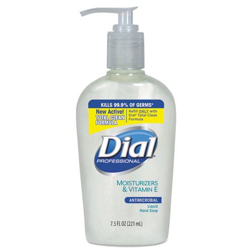 Dial Antimicrobial Soap with Moisturizers, 7.5oz Décor Pump, 12/Carton