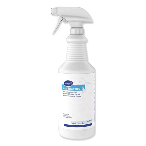 Diversey Good Sense RTU Liquid Odor Counteractant, Fresh Scent, 32 oz Spray Bottle