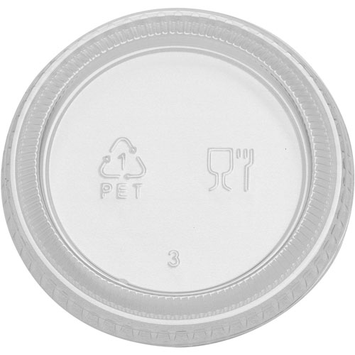 Dixie Portion Cup Lid, 2-14/25"Wx2-14/15"Lx3/10"H, 2400/CT, Clear