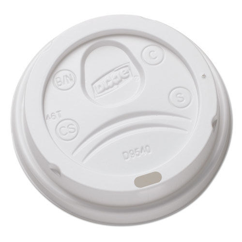 Dixie Sip-Through Dome Hot Drink Lids for 10 oz Cups, White, 100/Pack, 1000/Carton