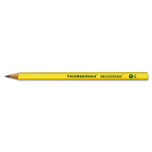 Dixon Ticonderoga Ticonderoga Beginners Woodcase Pencil with Microban Protection, HB (#2), Black Lead, Yellow Barrel, Dozen
