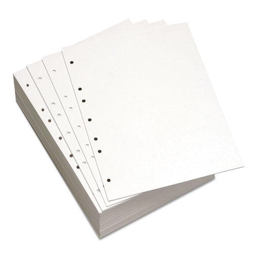 Domtar Custom Cut-Sheet Copy Paper, 92 Bright, 7-Hole, 20lb, 8.5 x 11, White, 500/Ream