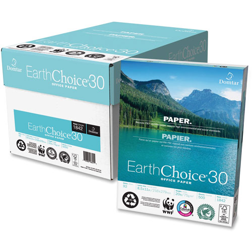 Domtar EarthChoice Copy & Multipurpose Paper, 92 Bright, 8 1/2" x 11", White