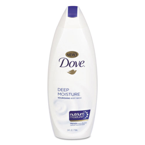 Dove Body Wash Deep Moisture, 12 oz Bottle, 6/Carton