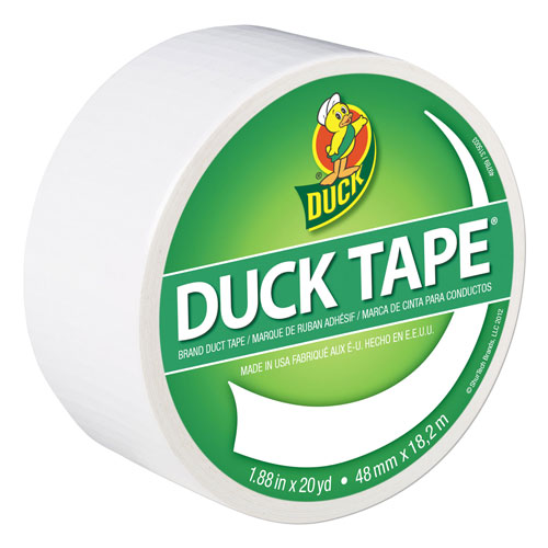 Duck® Colored Duct Tape, 3" Core, 1.88" x 20 yds, White