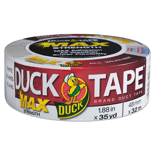 Duck® MAX Duct Tape, 3" Core, 1.88" x 35 yds, White