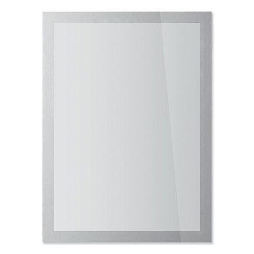 Durable Office DuraClip® DURAFRAME SUN Sign Holder, 8.5 x 11, Silver Frame, 2/Pack