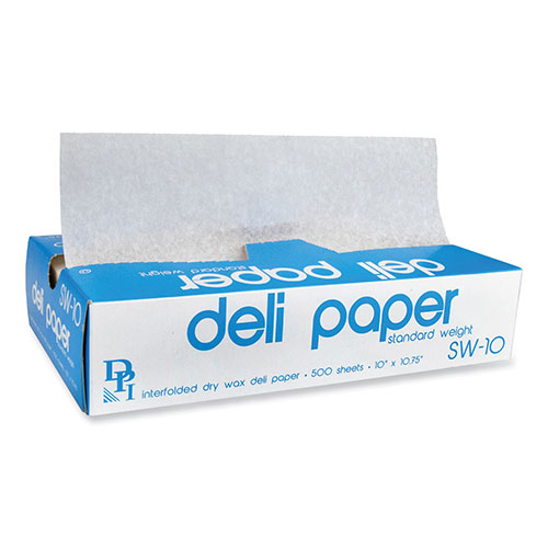Durable Packaging Interfolded Deli Sheets, 10" x 10 3/4", 500 Sheets/Box, 12 Boxes/Carton