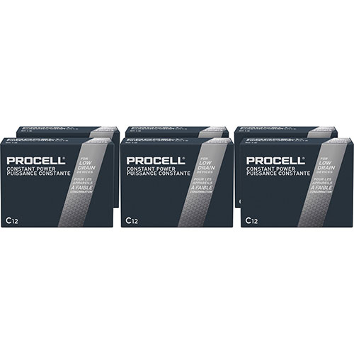 Procell® Alkaline C Batteries, For General Purpose, C, Alkaline, 72/Carton
