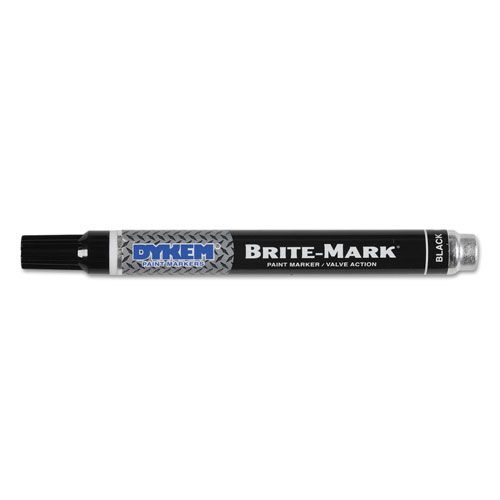 Dykem BRITE-MARK Paint Markers, Medium Bullet Tip, Black