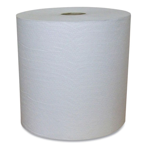 Eco Green® Recycled Hardwound Paper Towels, 1-Ply, 1.8 Core, 7.88 x 800 ft, White, 6 Rolls/Carton
