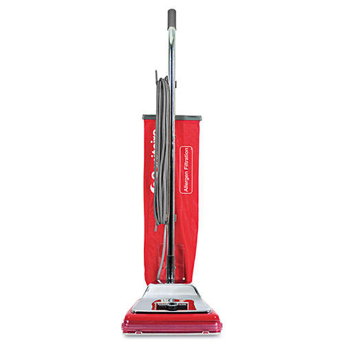 Electrolux TRADITION Bagged Upright Vacuum, 7 Amp, 17.5 lb, Chrome/Red
