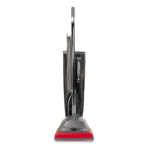 Electrolux TRADITION Upright Vacuum with Shake-Out Bag, 12 lb, Gray/Red