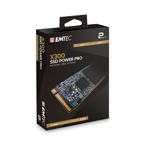 Emtec® X300 Power Pro Internal Solid State Drive, 2 TB, PCIe