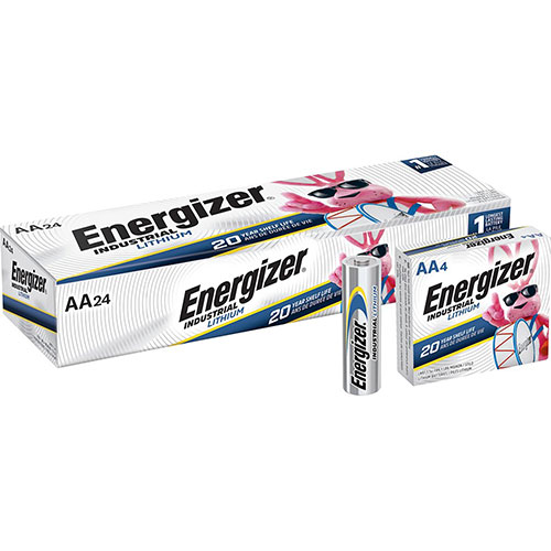 Energizer Industrial Lithium AA Battery, 1.5 V, 4/Pack, 6 Pack/Box