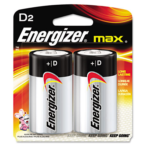 Energizer MAX Alkaline D Batteries, 1.5V, 2/Pack