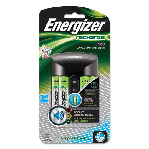 Energizer Pro Charger with 4 AA Rechargeable Batteries